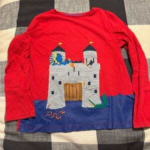 Boy's Mini Boden Castle Theme Long Sleeve Tee Shirt